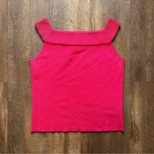 Dana Buchman fuchsia pink cable knot sleeveless blouse women’s size small
